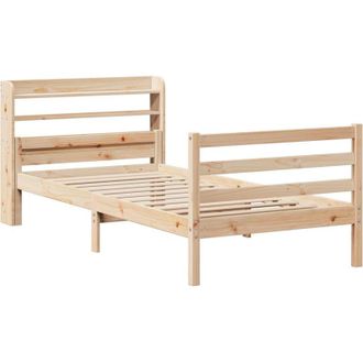 vidaXL Vidaxl - Estructura De Cama Con Cabecero Madera Maciza Pino 100x200 Cm