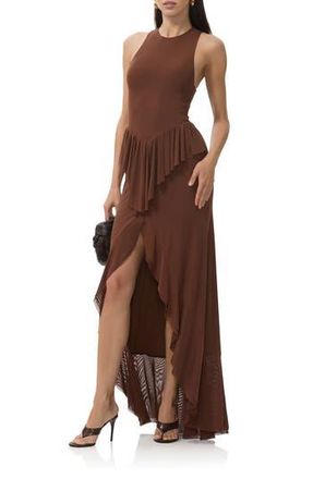 AFRM Bovina Sleeveless A-Line Dress in Cappuccino at Nordstrom Rack, Size Medium