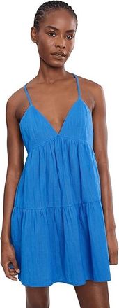 Salty Crew Charter Dress Womens Dress Bold Blue : MD, Cotton