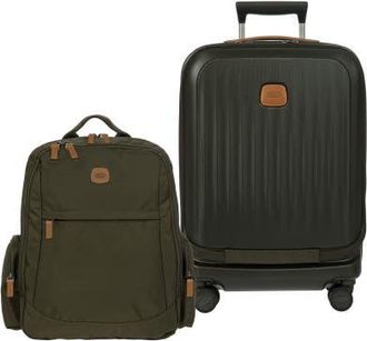 Bric's 2 Piece Set - Taormina Front Pocket 21 Carry-On Spinner & X-Travel Nomad Backpack in Olive at Nordstrom