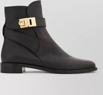 Ferragamo leather ankle boots