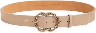 Treasure & Bond Carmen Twist Rope Buckle Leather Belt in Tan Travertine at Nordstrom Rack, Size Large