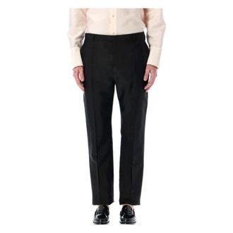 Saint Laurent Suit Trousers, male, Black, Size: XL High Waisted Trousers
