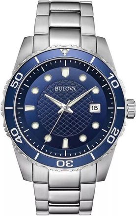 Bulova Classic Quartz Blue Dial Mens Watch 98A194