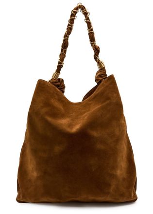 Saint Laurent Amalia Suede Tote - Brown - One Size