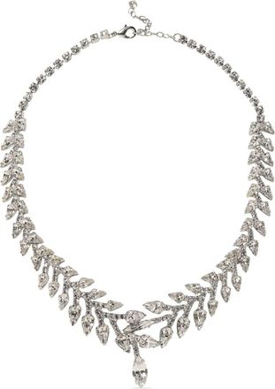Jennifer Behr Arden crystal necklace - women - Crystal/Rhodium Plated Brass - One Size - Silver