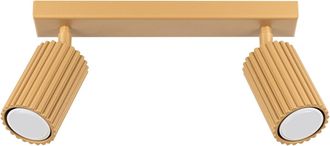 Sollux Lighting Design Deckenlampe Karbon 2-Flammig, Gold