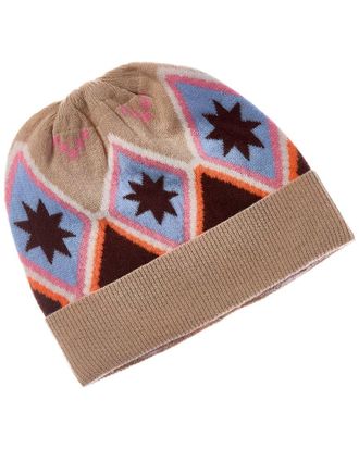 Brodie Fairisle Pom Pom Cashmere Beanie