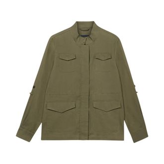 Brooks Brothers Safari Jacket - Dames - Zomerjassen - Groen - XS - Katoen - Jassen