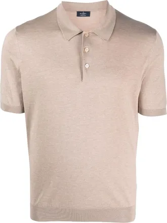 Barba short-sleeve silk polo shirt - men - Silk - 56 - Neutrals