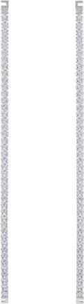 Elisabetta Franchi Accessoires, Dames, Grijs, ONE Size, Lange Oorbellen met Strass