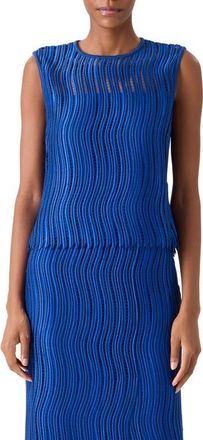 Akris Techno Lace Top in Lapis Blue at Nordstrom, Size 10
