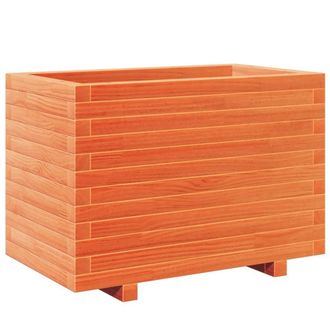 Berkfield Home Garden Planter Wax Brown 70x40x49.5 cm Solid Wood Pine