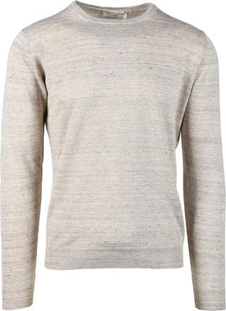 FILIPPO DE LAURENTIIS Maglia - Heren - Ronde hals truien - Beige - M - Katoen - Truien & Vesten