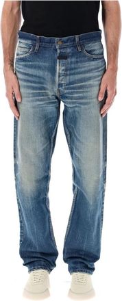 Fear of God Vintage Wash Straight-Leg Denim Jeans - Heren - Regular Fit Jeans - Blauw - W32 - Denim - Jeans