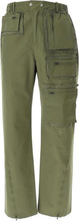 Andersson Bell Raw Edge Multi Pocket Pants - Heren - Wijde Broeken - Groen - M - Katoen - Broeken