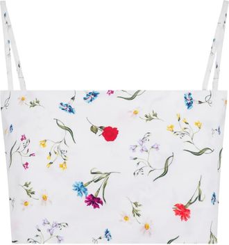 Azeeza Top Walton a fiori - Bianco