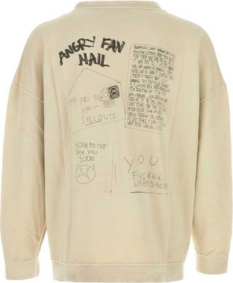 Our Legacy Mens Slack Sweatshirt Beige Cotton Linen Elastane Sweater