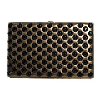 Dolce & Gabbana Crystal Bifold Clutch Gold Leather