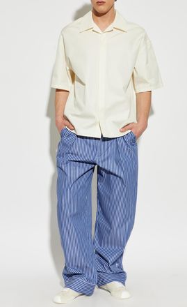 Loewe Striped Pattern Trousers, Mens, Blue