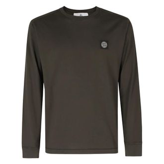 Stone Island T-shirt in jersey di cotone 60/2 - - Tops - Uomo - Verde - S