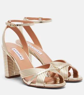 Aquazzura Sandalias Very Sundance de piel metalizada