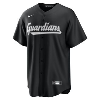 Nike Cleveland Guardians Nike Mens MLB Replica Jersey in Black | T7700HDSGUA-1YU