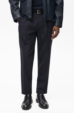 Mango Slim Fit Pants in Night Blue at Nordstrom, Size 32