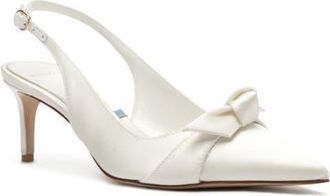Alexandre Birman Clarita Classic Pointed Toe Slingback Pump in Bianco at Nordstrom, Size 10.5
