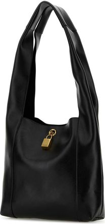 Saint Laurent Womens Tanger Shoulder Bag Black Calf