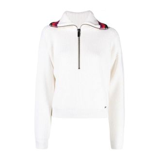 Sonia Rykiel Wollen Crop Trui - Dames - Coltruien - Wit - XL - Wol - Truien & Vesten