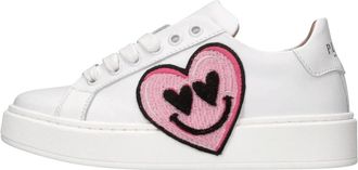 Philipp Plein Schoenen, Dames, Wit, 36 EU, Leer, Ginevra Trainers