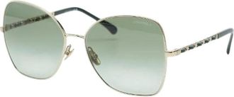 Chanel Pre-owned Accessories, female, Green, Size: ONE SIZE Pre-owned Coco Mark Butterfly Sunglasses