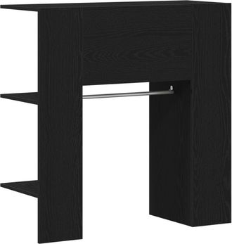 vidaXL Vidaxl - Gabinete de pasillo con estante Roble negro 97.5 x 37 x 99 cm
