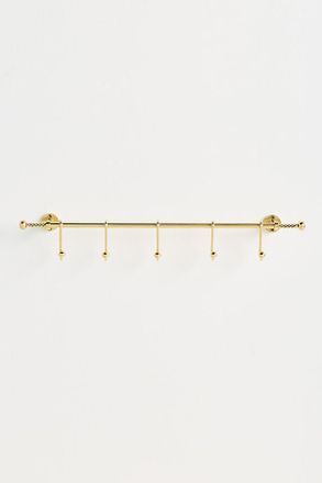 Anthropologie Maude Twisted Rope Brass Utensil Hanging Rack