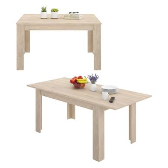 Dmora Mesa Extensible Caladora, Consola Extensible Multiposici&oacute;n, Mesa De Comedor Con Extensi&oacute;n, 140/190x90h77 Cm, Roble - Dmora