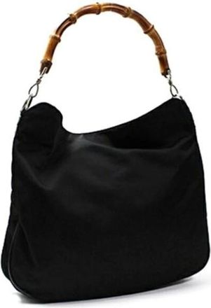 Gucci Pre-owned Shoulder Bags, female, Black, Size: ONE SIZE Pre-owned Nylon Shoulder Bag