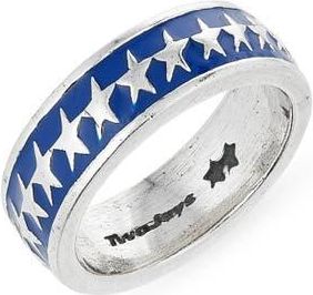 TwoJeys All Round Icon Enamel Band Ring in Silver at Nordstrom, Size 7.5