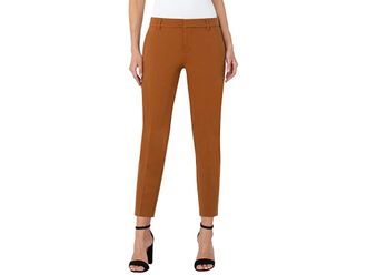 Liverpool L.A. Kelsey Slim Leg Trousers in Super Stretch Ponte Knit Womens Casual Pants Walnut Brown : 12 29, Nylon/Rayon/Spandex