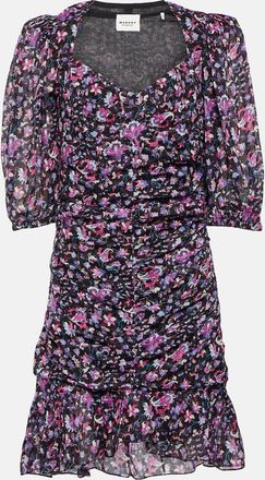 Isabel Marant Lunesa ruched printed cotton minidress