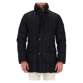 Moorer Morris KM Jacket - Heren - Mantels - Blauw - Maat: M Leer