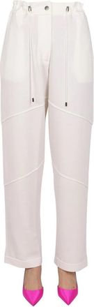 Tom Ford Wijde Broek - Dames - Wijde Broeken - Wit - XS - Wol - Broeken