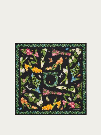 Ferragamo Women Eden shoes print silk foulard Multicolor