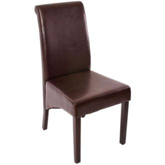 Hhg Hhg - Lote De 2 Sillones De Comedor Silla M37, Cuero, Marr&oacute;n, Pies Oscuros