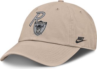 Nike Las Vegas Raiders Rewind Club Nike Mens NFL Adjustable Hat in Brown | NF0205Y8DV-RCU