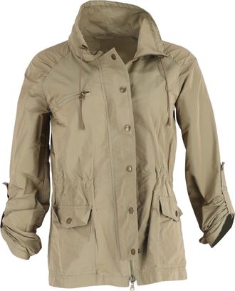 Etro Etro Pre-owned Womens Zipped and Buttoned Parka Jacket in Olive Nylon - Size EU 38 (Womens)