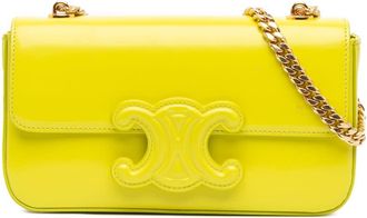 Celine Pre-owned Celine Calfskin Cuir Triomphe Chain Shoulder Bag Ladies Y9MQ8H538RX0YMUI