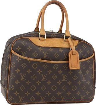 Louis Vuitton Deauville Handbag Monogram Canvas Brown Canvas Handbag (Pre-Owned)