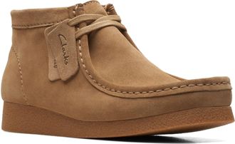 Clarks Mens Wallabee Boot Chukka, Dark Sand Suede, 10 UK