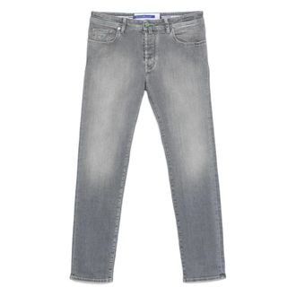 Jacob Cohen Heren, Jeans, Grijs, Maat: W37 Katoen